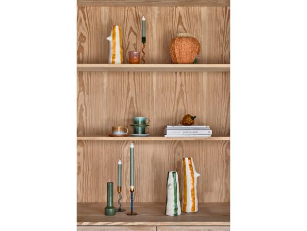 Bitz Villa Collection Hvils Pillar Candle Dia 7 X 20 Cm Dark Green