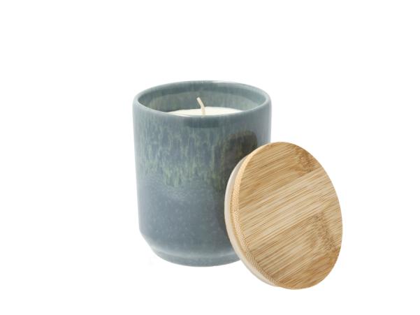 Bitz Villa Collection Iris Herbal Notes Fragrance Candle Dia 8 X 9.5 Cm Dark Blue