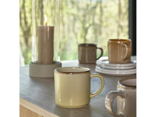 Bitz Villa Collection Iris Mug W. Handle Dia 8.5 X 8.5 Cm 0.3 Liter Brown