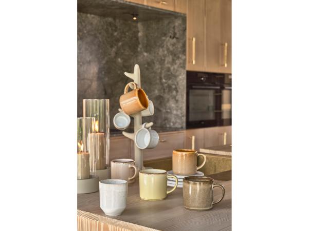 Bitz Villa Collection Iris Mug W. Handle Dia 8.5 X 8.5 Cm 0.3 Liter Cream