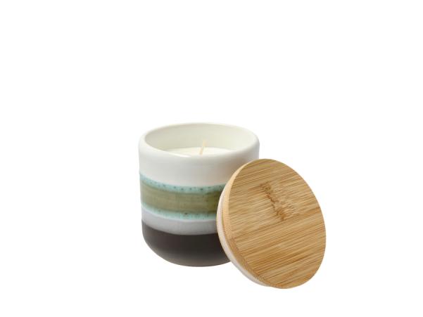 Bitz Villa Collection Iris Orchid Vanilla Fragrance Candle Dia 7 X 7.3 Cm White/Green
