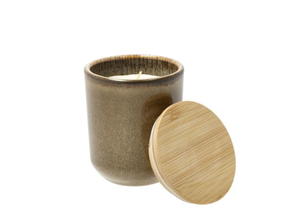 Bitz Villa Collection Iris Peachy Apricot Fragrance Candle Dia 8 X 9.5 Cm Brown