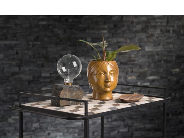 Bitz Villa Collection Karv Bar Trolley 81 X 46 X 83 Cm Black Iron