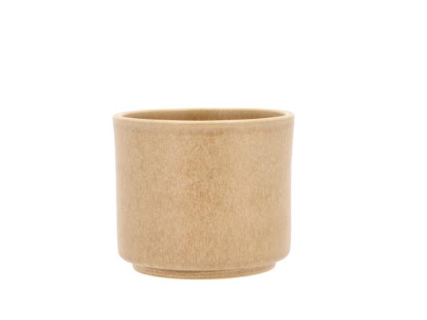 bitz Villa Collection Leer Flowerpot Dia 13 x 11 cm Cream