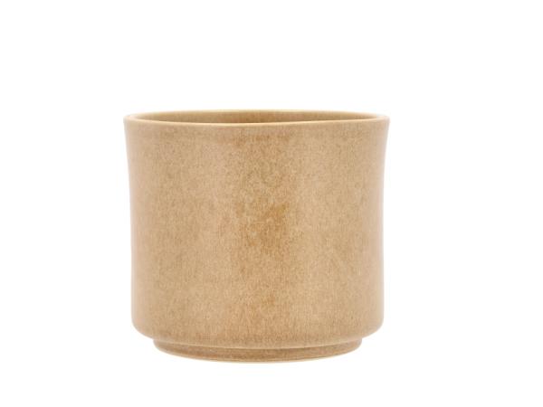 bitz Villa Collection Leer Flowerpot Dia 15 x 13 cm Cream