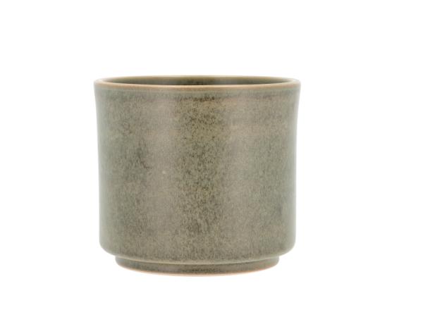 bitz Villa Collection Leer Flowerpot Dia 15 x 13 cm Green