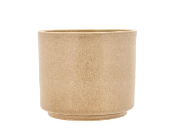 bitz Villa Collection Leer Flowerpot Dia 17 x 15 cm Cream