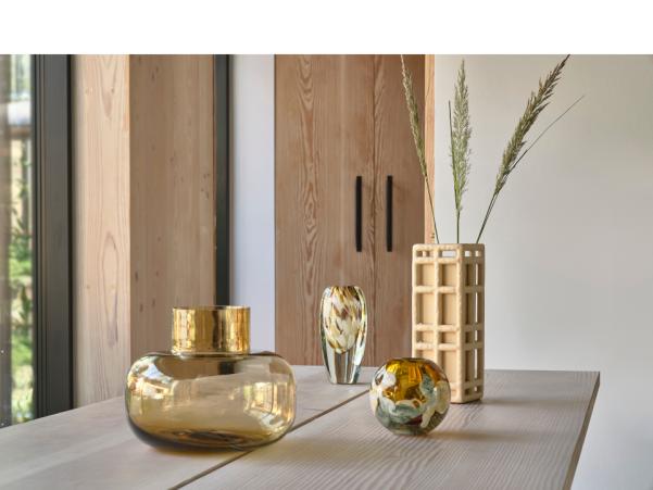 Bitz Villa Collection Lyng Vase 11 X 11 X 30 Cm Sand