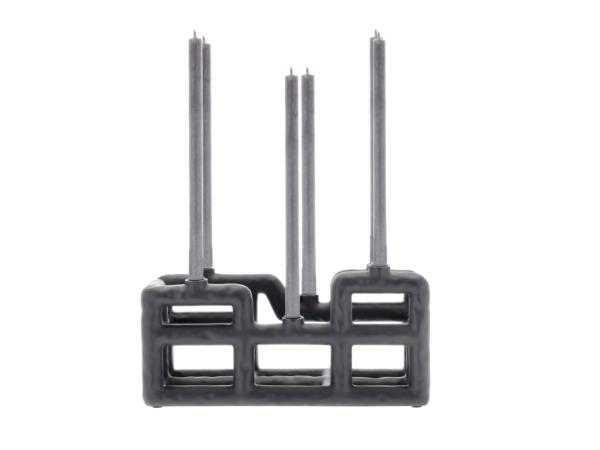 bitz Villa Collection Lyst Candlestick 28 x 10 x 13.5 cm Black