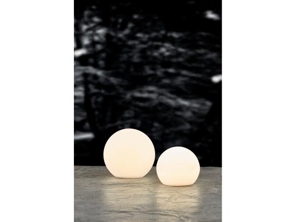 Bitz Villa Collection Maane LED Lamp W. Solar Dia 20 X 18 Cm White