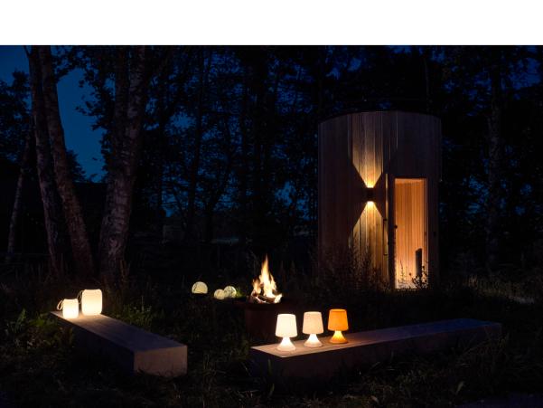 Bitz Villa Collection Midnat LED Lounge Lamp Dia 16 X 25.5 Cm Light Brown