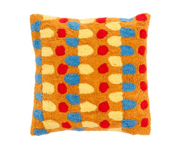 bitz Villa Collection Retro Cushion 45 x 45 cm Amber/Red/Blue/Yellow