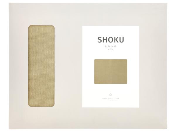 Bitz Villa Collection Shoku Placemat 46 X 35 Cm 4 Pcs Soft Beige
