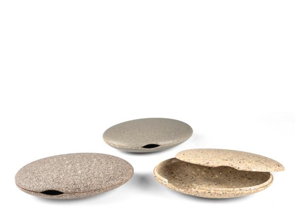 bitz Villa Collection Sten Figure 21 1 x 16 9 x 5 2 cm 3 pcs. ass Nature