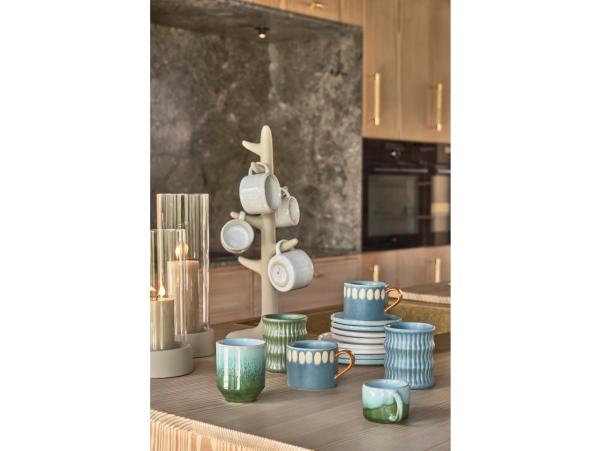 Bitz Villa Collection Styles Mug Dia 8 X 9.5 Cm 0.3 Liter 2 Pcs Green