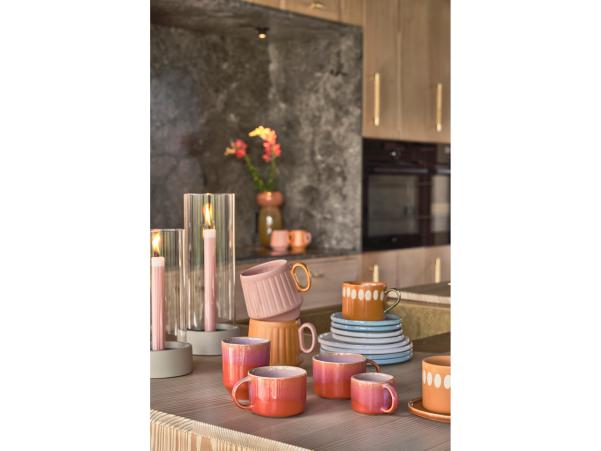 Bitz Villa Collection Styles Mug W. Handle Dia 11.5 X 9.5 Cm 0.3 Liter 2 Pcs Amber/Rose