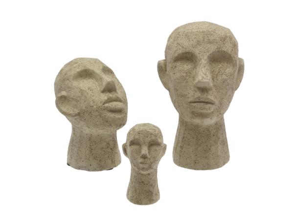 Bitz Villa Collection Talvik Figure Head 16 X 18 X 23 Cm Light Olive Green