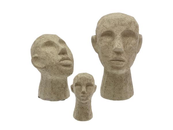 Bitz Villa Collection Talvik Figure Head 18.5 X 19.5 X 30 Cm Light Olive Green