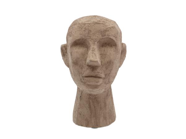 bitz Villa Collection Talvik Figure Head 18.5 x 19.5 x 30 cm Greybrown