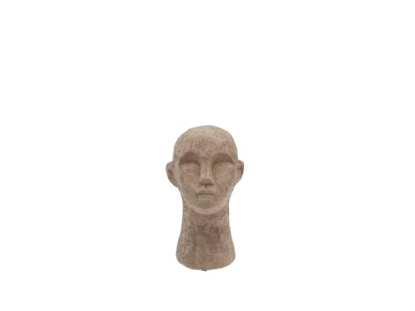 bitz Villa Collection Talvik Figure Head 8.5 x 8.5 x 15 cm Greybrown