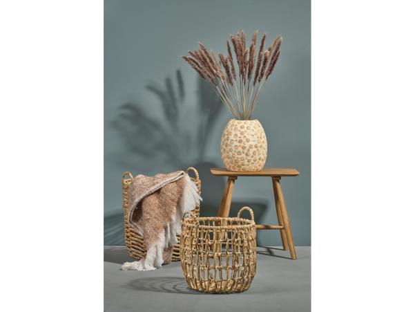 Bitz Villa Collection Tana Decoration Vase Dia 23.5 X 28.5 Cm Cream/Nougat