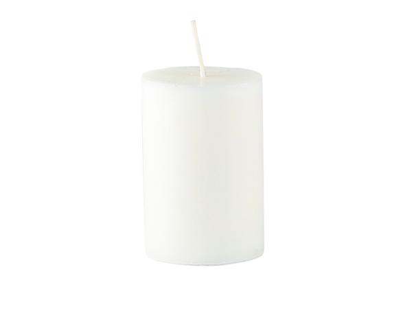 bitz Villa Collection Trae Pillar candle Dia 6 x 9 cm White