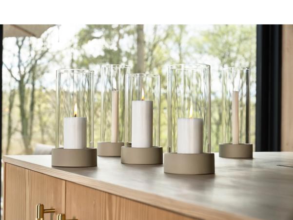 Bitz Villa Collection Trae Pillar Candle Dia 7.8 X 15 Cm White