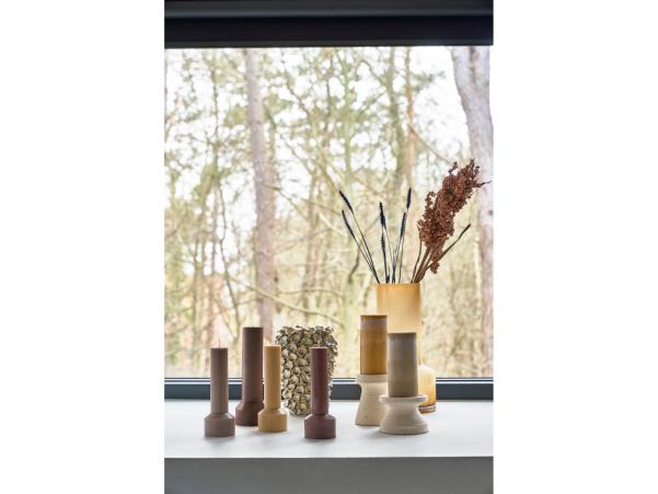 Bitz Villa Collection Trae Pillar Candle Dia 7.8 X 19 Cm White