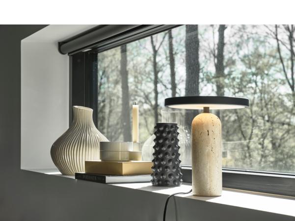 Bitz Villa Collection Vilja Table Lamp Dia 22.5 X 25 Cm Nature