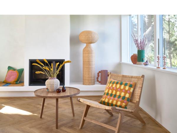 Bitz Villa Collection Vinka Floor Lamp Dia 50 X 130 Cm Nature