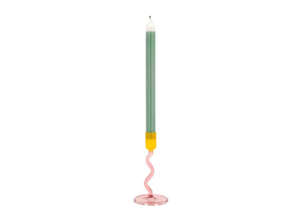 Bitz Villa Collection Vivid Glass Candlestick Dia 8.5 X 15.3 Cm Rose/Yellow