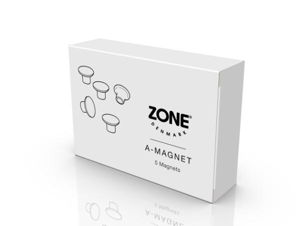 Bitz Zone A-bulletin Board Magnet Dia. 2.2 X 1.3 Cm 5 Pcs. Black