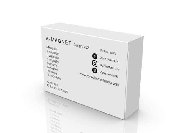 Bitz Zone A-bulletin Board Magnet Dia. 2.2 X 1.3 Cm 5 Pcs. Black