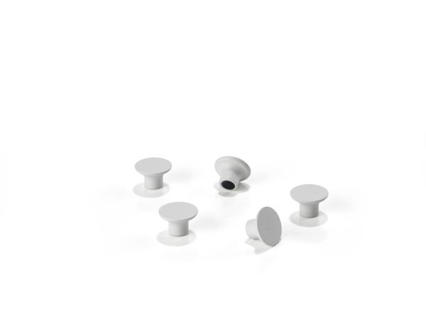 bitz Zone A-bulletin board Magnet Dia. 2.2 x 1.3 cm 5 pcs. Soft Grey