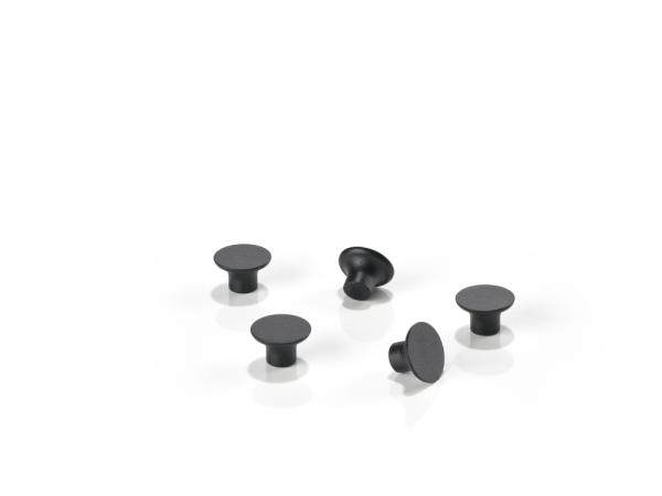 bitz Zone A-bulletin board Magnet Dia. 2.2 x 1.3 cm 5 pcs. Black