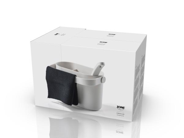 Bitz Zone Circular Dishwashing Set 22 X 12 5 X 14 8 Cm Warm Grey