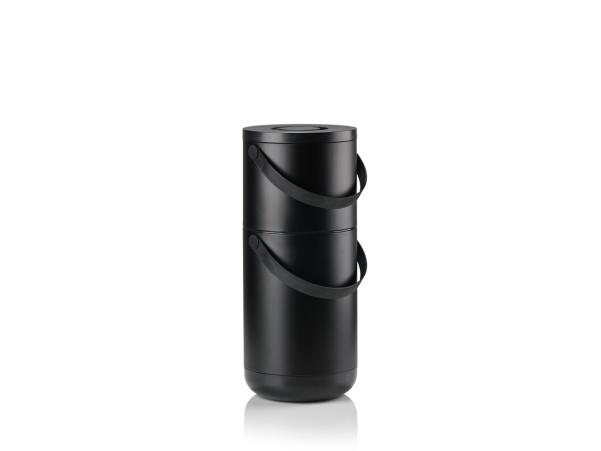 Bitz Zone Circular Waste Bin Dia 31 5 X 65 5 Cm 22+12 Liter Black
