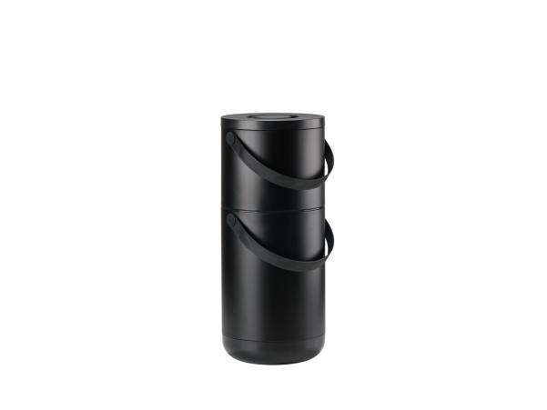 Bitz Zone Circular Waste Bin Dia 31 5 X 65 5 Cm 22+12 Liter Black