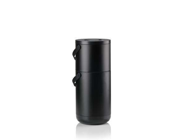Bitz Zone Circular Waste Bin Dia 31 5 X 65 5 Cm 22+12 Liter Black