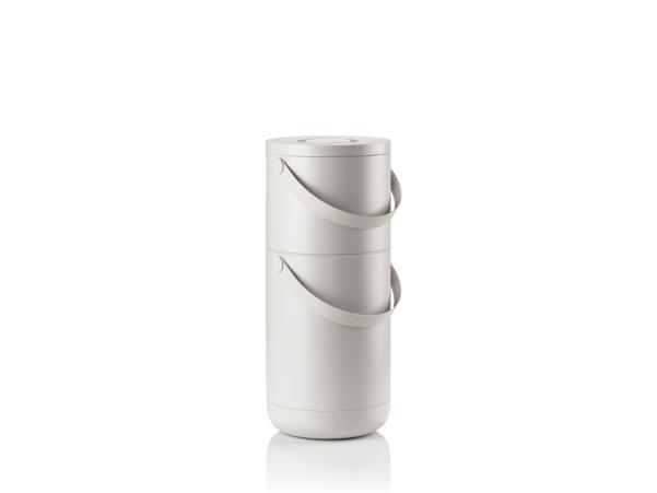 Bitz Zone Circular Waste Bin Dia 31 5 X 65 5 Cm 22+12 Liter Warm Grey