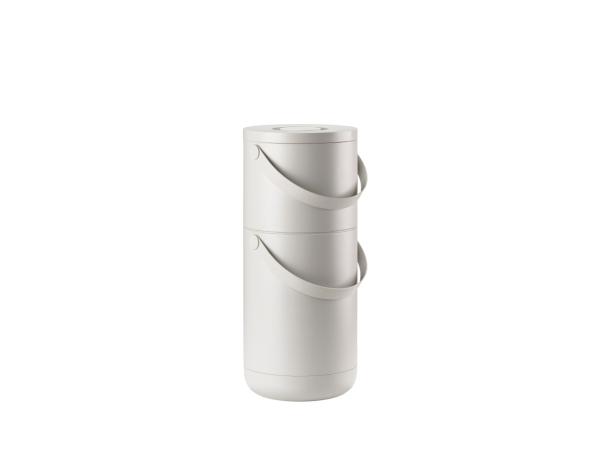Bitz Zone Circular Waste Bin Dia 31 5 X 65 5 Cm 22+12 Liter Warm Grey