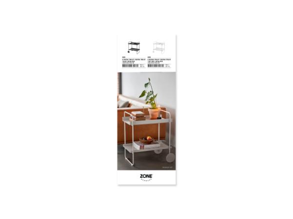 Bitz Zone Denmark A-Cocktail Trolley Product Sign Retail EN 8 5 X 22 Cm