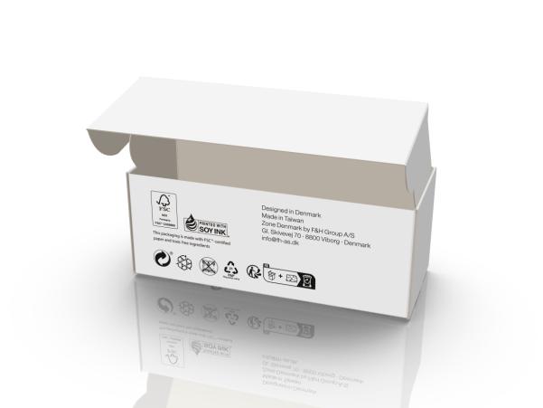 Bitz Zone Denmark A-Double Hook Double Hook 3.5 X 2.5 X 11 Cm White