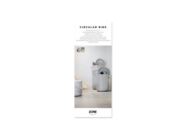 Bitz Zone Denmark Circular Waste Bin Product Sign Retail EN 8 5 X 22 Cm