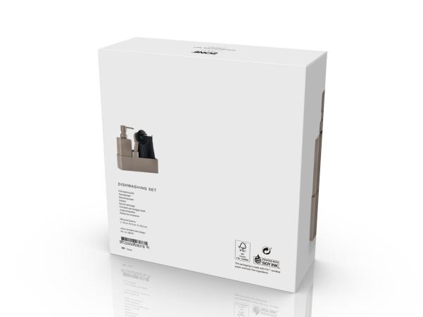 Bitz Zone Denmark Dishwashing Set 19 X 6 X 20.5 Cm 4 Parts Taupe