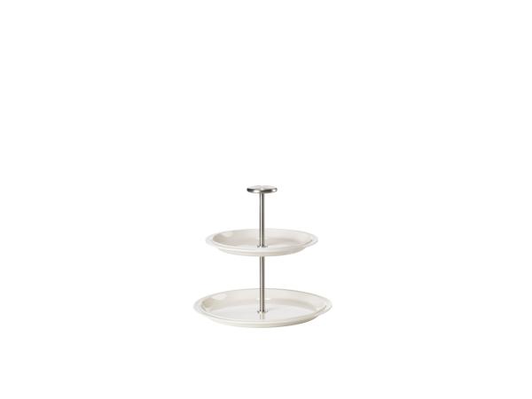 bitz Zone Denmark Eau Serving stand 2-tier Dia 20 x 21 cm Offwhite