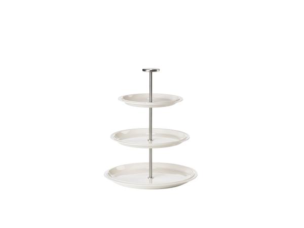 bitz Zone Denmark Eau Serving stand 3-tier Dia 24 x 31 cm Offwhite