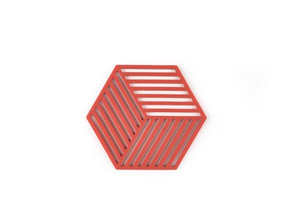 Bitz Zone Denmark Hexagon Trivet 16 X 14 X 0 9 Cm Burned Red