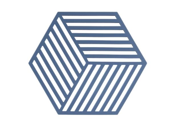 bitz Zone Denmark Hexagon Trivet 16 x 14 x 0.9 cm Denim