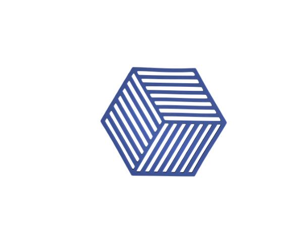 bitz Zone Denmark Hexagon Trivet 16 x 14 x 0.9 cm Indigo